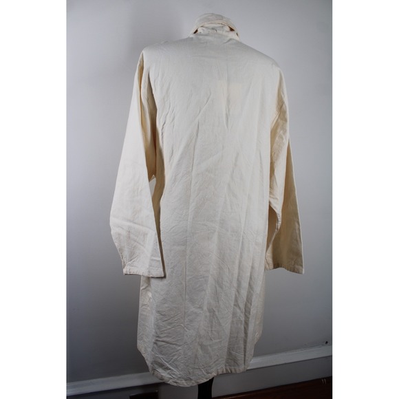 NWT Wol Hide M Natural Tie Twill Trench Organic Cotton Wrap Coat Jacket USA - Picture 4 of 10